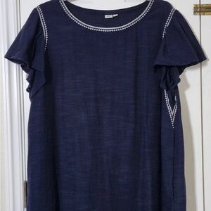 GAP Navy Blue Mini Dress with White Accents